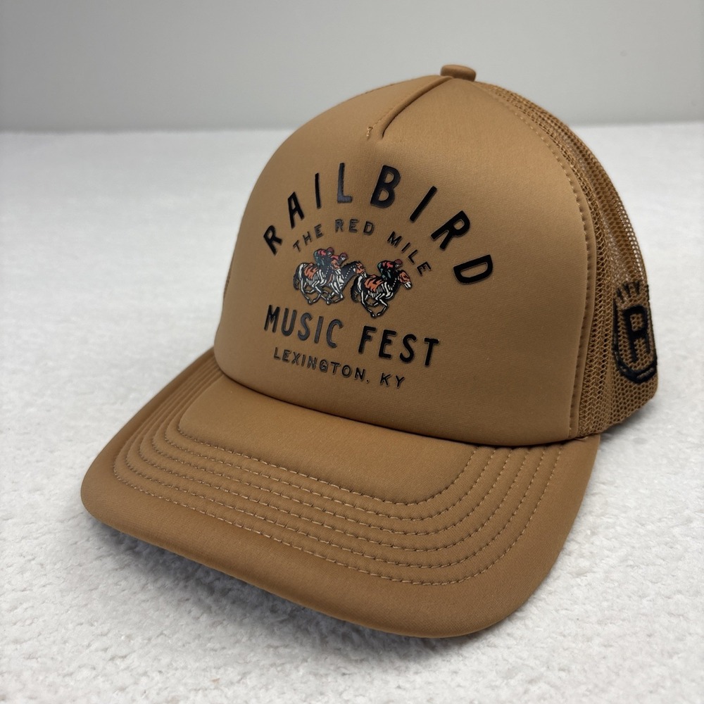 RAILBIRD MUSIC FESTIVAL Snapback Mesh Hat Brown Lexington Kentucky The Red Mile